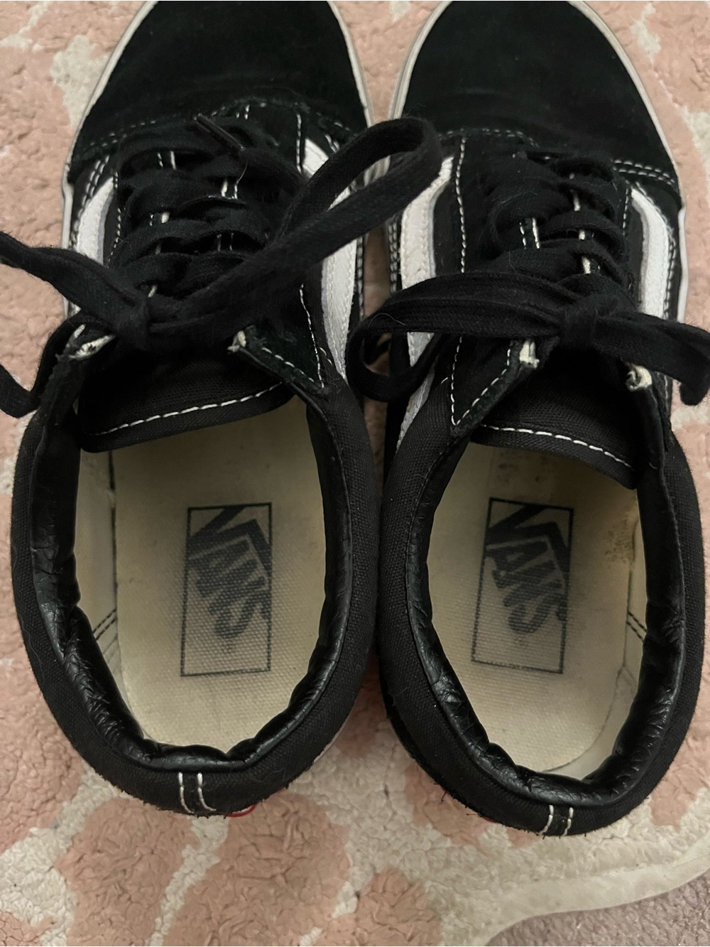 Vans Old Skool Black White Sneakers Womens 7.5 - Picture 3 of 6